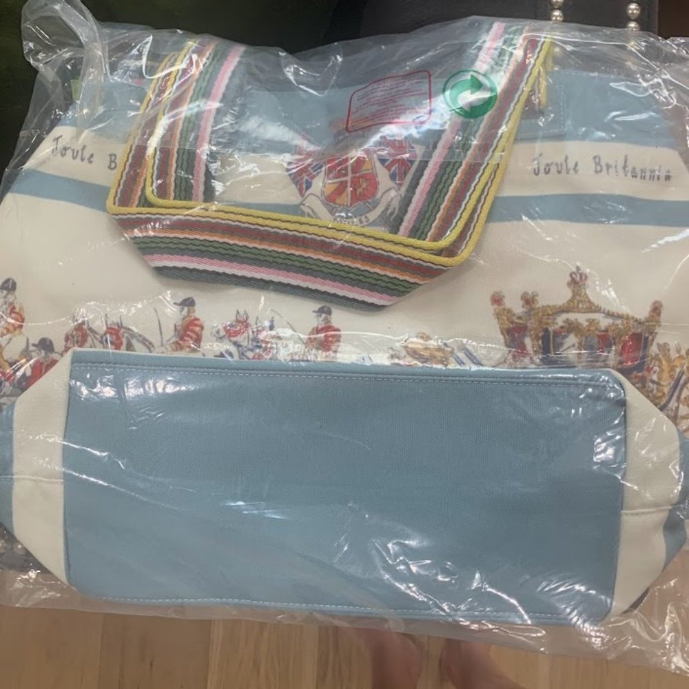 Joules Britannia “For Queen and Country” Tote Bag New With Tags